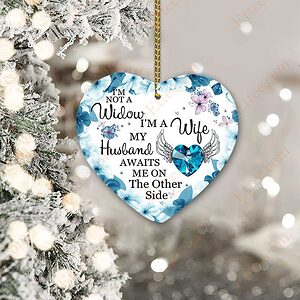 Love In Heaven Ceramic Ornament, Christmas Memorial Gift - Ettee - Ceramic ornament