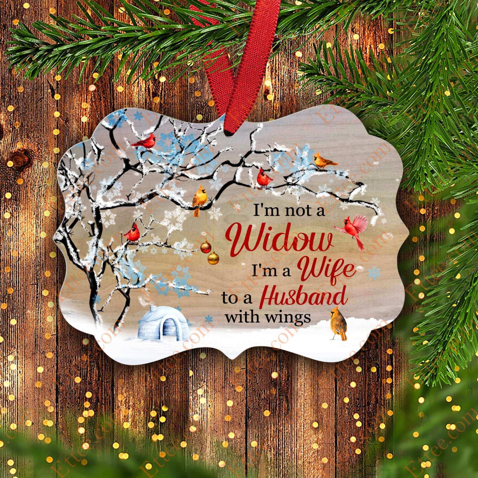Memorial Benelux Ornament, I'm Not A Widow Christmas Gift - Ettee - aluminum