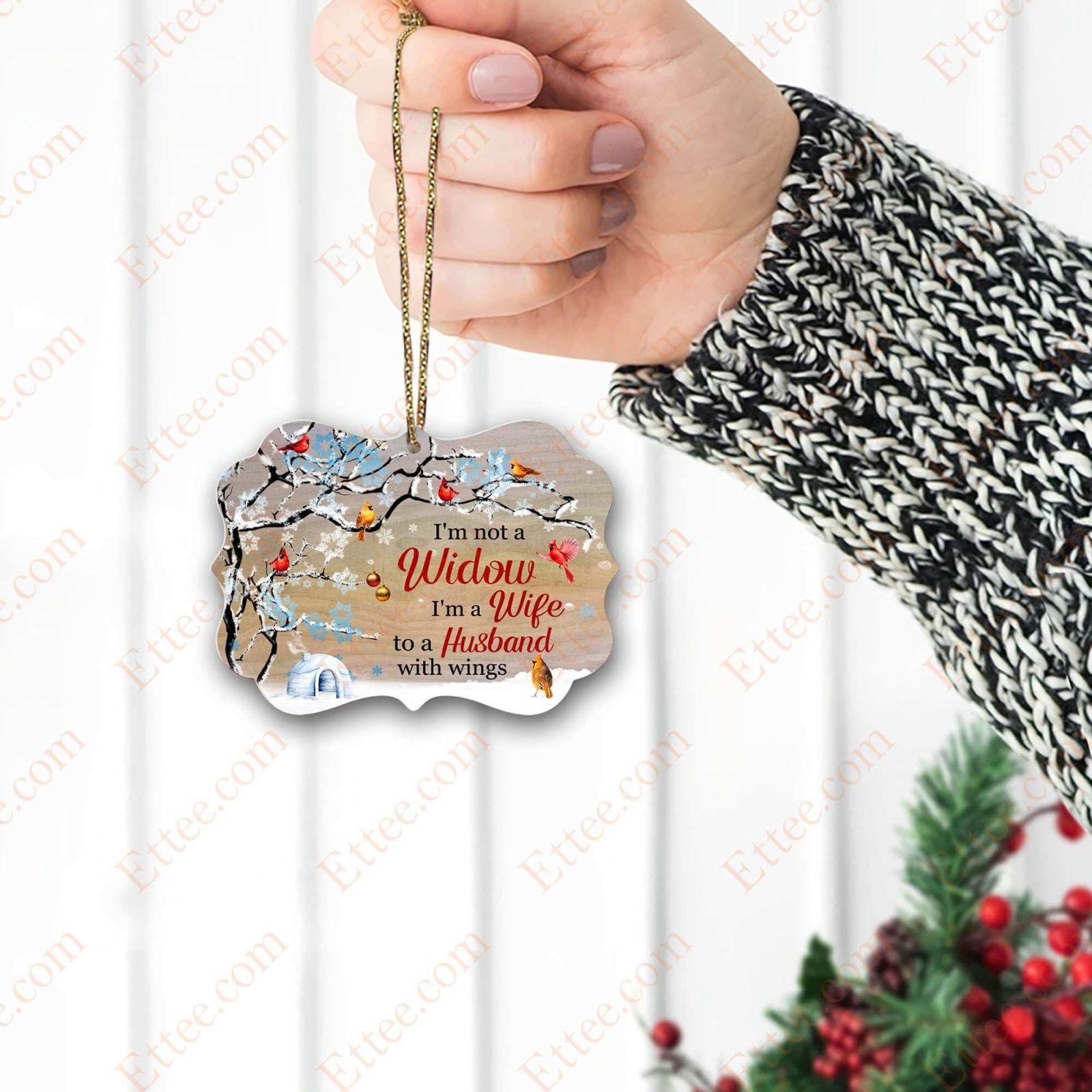 Love In Heaven Ceramic Ornament, Christmas Memorial Gift Love In Heaven Ceramic Ornament, Christmas Memorial Gift - Ettee - Ceramic ornament