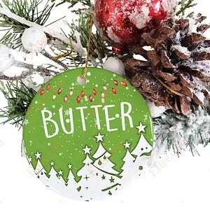 Custom Dog Name Round Ceramic Ornament, Chrismas Gift For Dog Lovers - Ettee - Ceramic ornament
