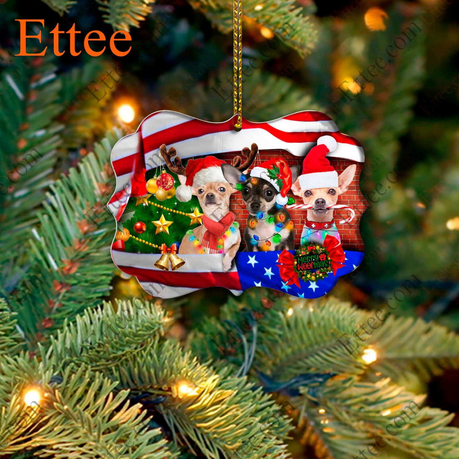 Chihuahua US Benelux Ornament, Christmas Gift For Dog Lovers - Ettee - benelux ornament
