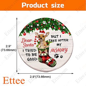 Chihuahua Christmas 2022 Ceramic Ornament, Dear Santa I Tried To Be Good - Ettee - Ceramic ornament