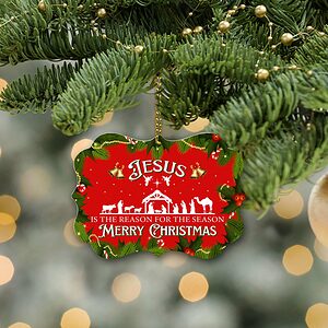 Jesus The Reason For The Season Benelux Ornament, Christmas Decor 2022 - Ettee - benelux ornament