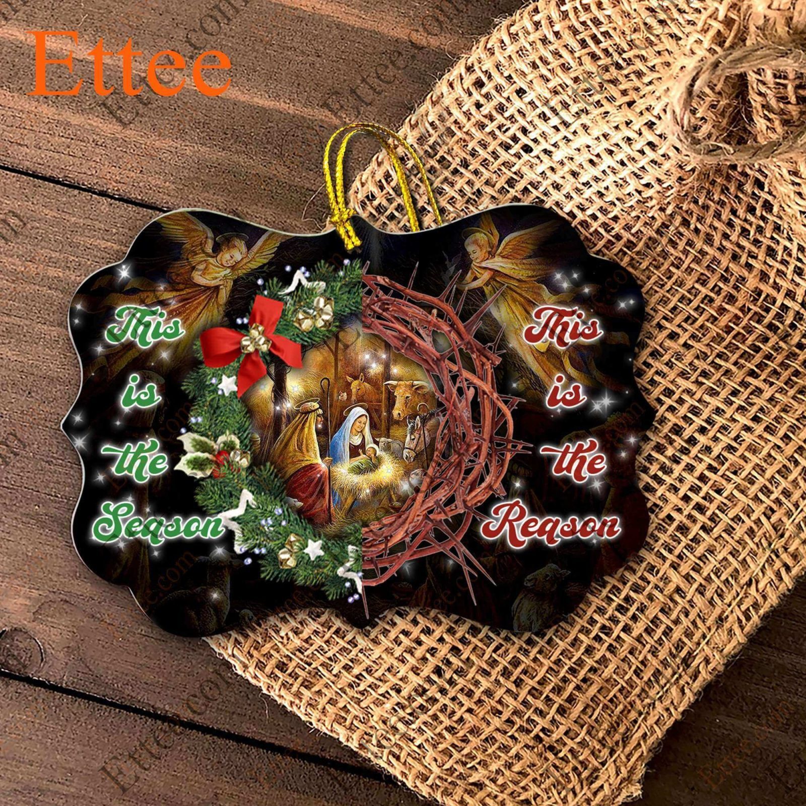 Jesus The Reason For The Season Benelux Ornament, Christmas Decor 2022 Jesus The Reason For The Season Benelux Ornament, Christmas Decor 2022 - Ettee - benelux ornament