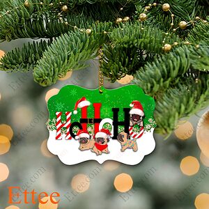 Pug HoHoHo Christmas Benelux Ornament - Ettee - benelux ornament