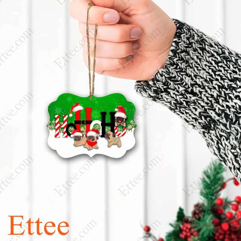 Pug HoHoHo Christmas Benelux Ornament