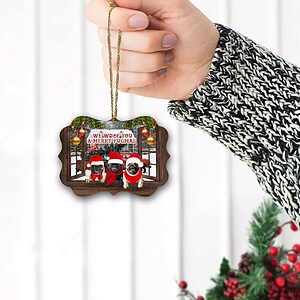 Pugs Benelux Ornament, We Woof You A Merry Pugmas - Ettee - benelux ornament