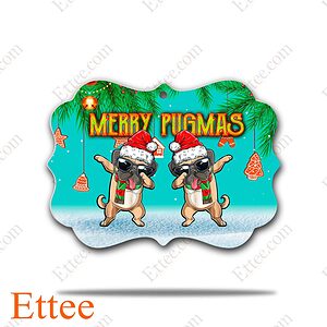 Funny Pug Dab Christmas Ornament - Benelux Inspired Design - Ettee - Benelux inspired design