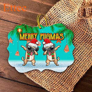 Funny Pug Dab Christmas Ornament - Benelux Inspired Design - Ettee - Benelux inspired design