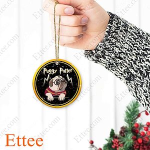 Puggy Potter Ceramic Ornament Christmas Gift 2022 - Ettee - 2022