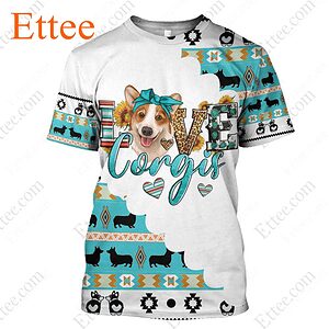 I Love Corgi 3D Hoodie, Unisex Fashion Gift for Dog Lover - Ettee - 3D Hoodie