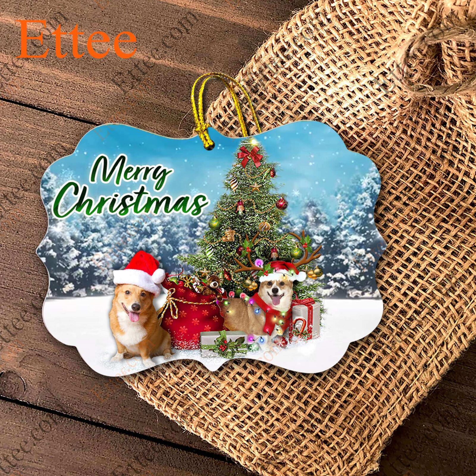 Corgi Dog Benelux Ornament, Merry Christmas 2022 - Ettee - benelux ornament