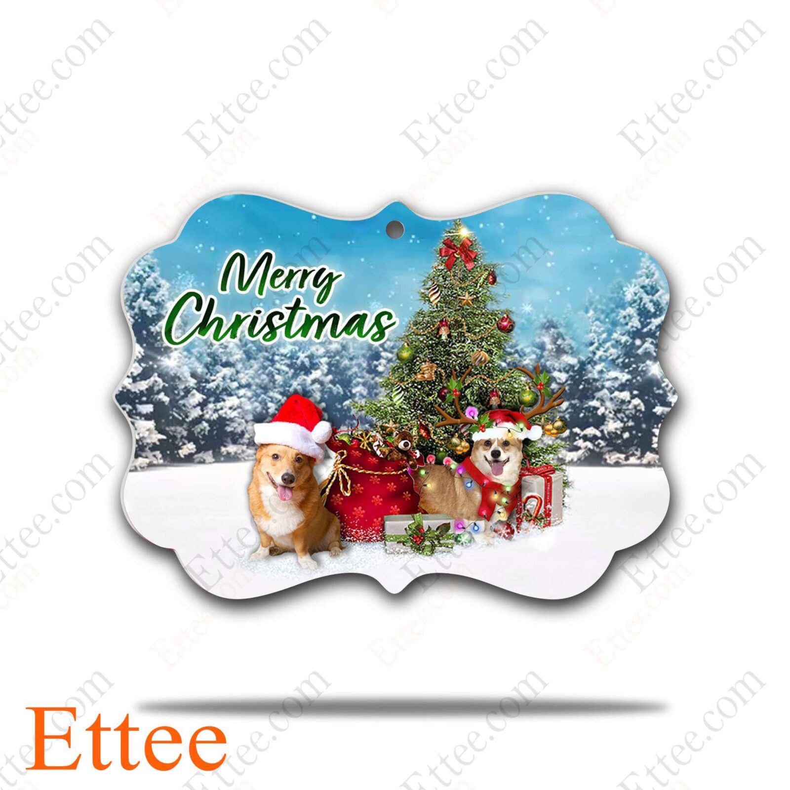 Corgi Dog Benelux Ornament, Merry Christmas 2022 - Ettee - benelux ornament