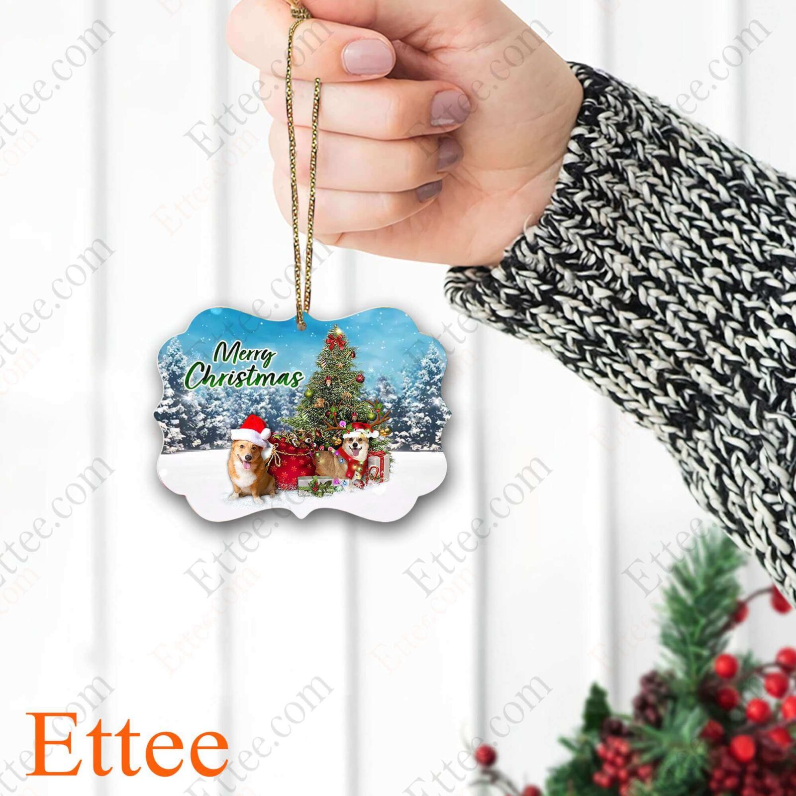 Corgi Dog Benelux Ornament, Merry Christmas 2022 - Ettee - benelux ornament
