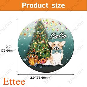 Corgi Dog Ceramic Ornament, Christmas Gift for Dog Lover - Ettee - Ceramic ornament