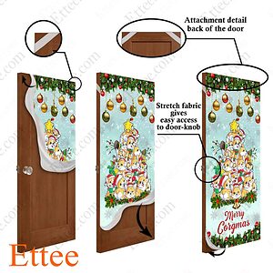 Corgi Christmas Tree Door Cover, Merry Corgmas Christmas 2022 Home Decoration - Ettee - christmas 2022