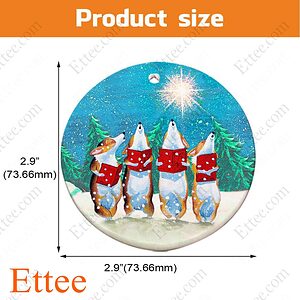 Corgi Singing Christmas Carols Ornament 2022 - Ettee - 2022