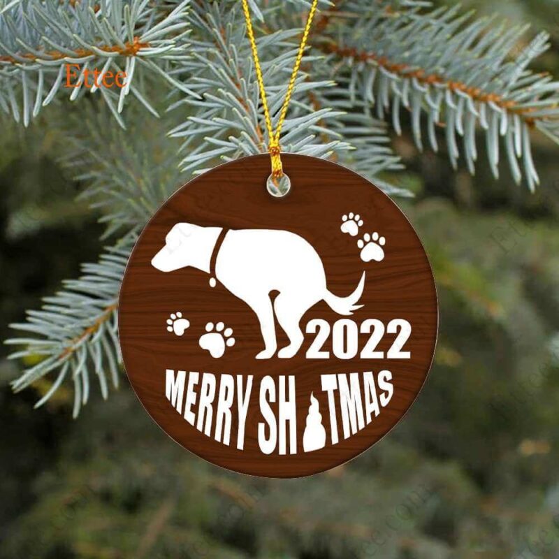 Dog Pooping Ceramic Ornament, Funny White Elephant Gift, Yankee Swap 2022