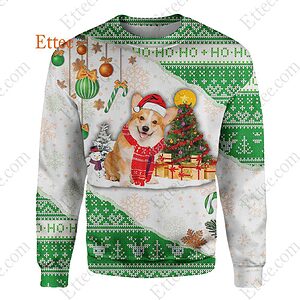Corgi Dog Christmas 3D Hoodie, Gift for Dog Lover - Ettee - 3D Hoodie