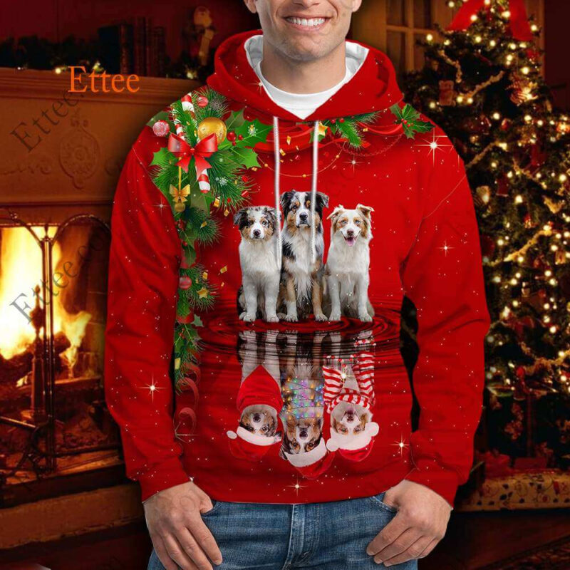 Border Collie 3D Unisex Hoodie Christmas 2022