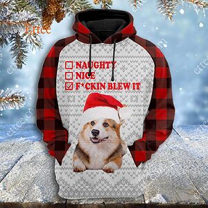 Corgi Dog F Blew It 3D Unisex Hoodie, Christmas Gift for Dog Lovers - Ettee - 3D