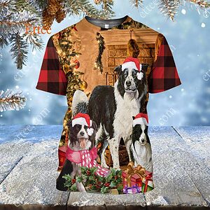 Border Collie Vintage 3D Unisex Hoodie, Dog Gift 2022 - Ettee - 2022