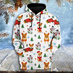 Corgi Dog 3D Unisex Hoodie Christmas 2022 - Ettee - 3D