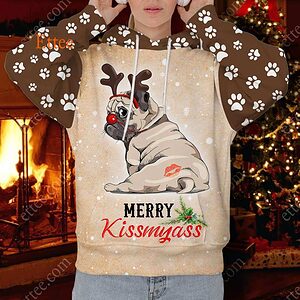 Pug Merry Kissmyas@, Funny Cute Dog Gift - Ettee - Cute