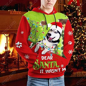 Siberian Husky 3D Unisex Hoodie, Naughty Dog It's Wasn't Me - Ettee - 3D