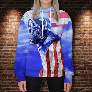 German Shepherd Dog US 3D Unisex Hoodie - Ettee - 3D