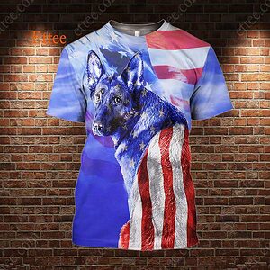 German Shepherd Dog US 3D Unisex Hoodie - Ettee - 3D