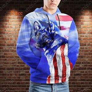 German Shepherd Dog US 3D Unisex Hoodie - Ettee - 3D