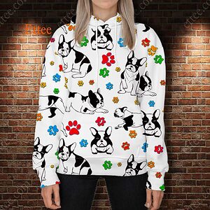 French Bulldog 3D Unisex Hoodie, Trending Gift For Dog Lovers - Ettee - 3D