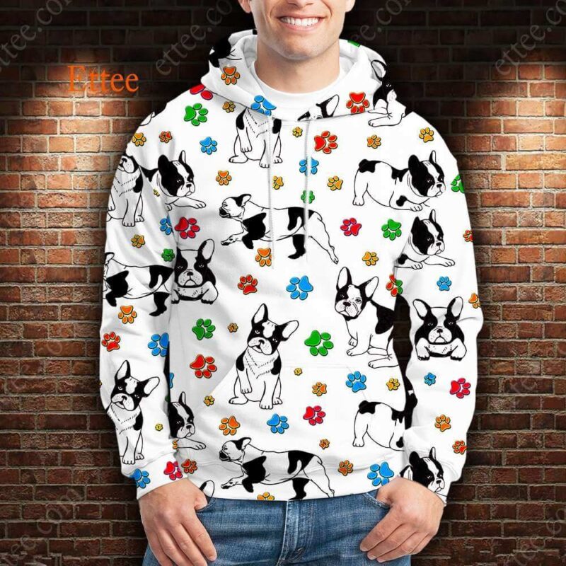 French Bulldog 3D Unisex Hoodie, Trending Gift For Dog Lovers