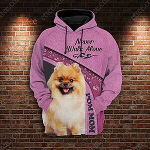 Pomeranian 3D Unisex Hoodie, Pom Mom Dog Gift - Ettee - 3D