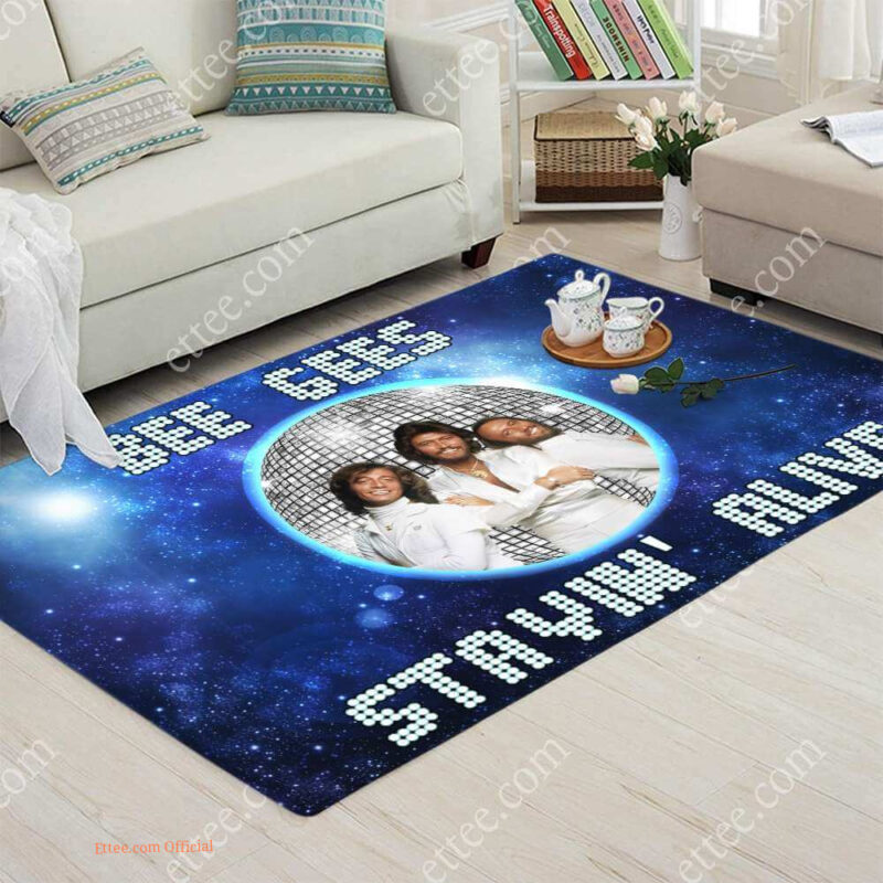 Bee Gees Band Stayin' Alive Rug, Music Room Carpet Decor