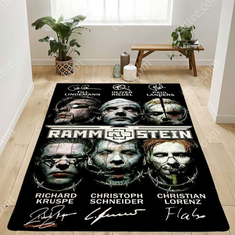 Rammstein Band Rug, Unique Music Gift & Carper For Room
