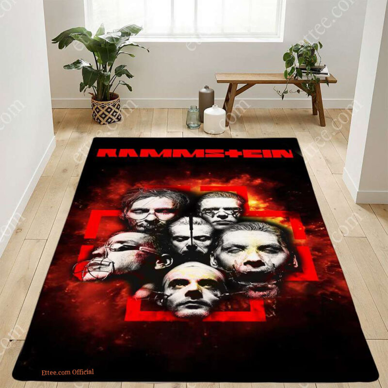 Rammstein Rug Decor, Band Music Gift For Room/Studio