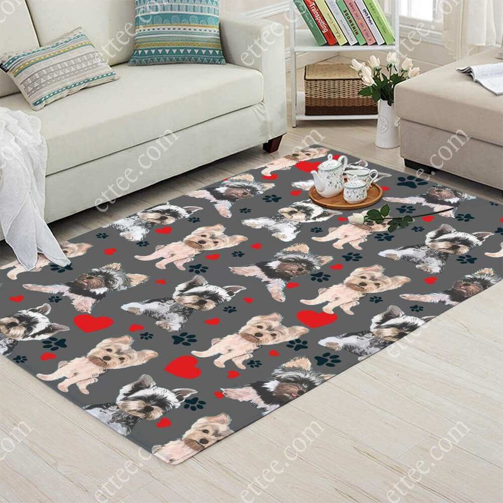 Yorkshire Terrier Dog Rug, Unique Mat Carpet Decor Gift - Ettee - carpet