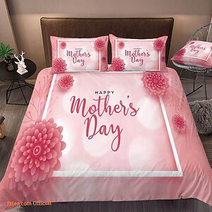 Happy Mother's Day Bedding Set Best Gift For Mom Bed Sheets Spread Comforter Duvet Cover Bedding Sets - King - Ettee