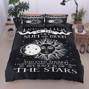 Daughter Of The Sun And Moon My Race Is Of The Stars Cotton Bed Sheets Spread Comforter Duvet Cover Bedding Sets - King - Ettee