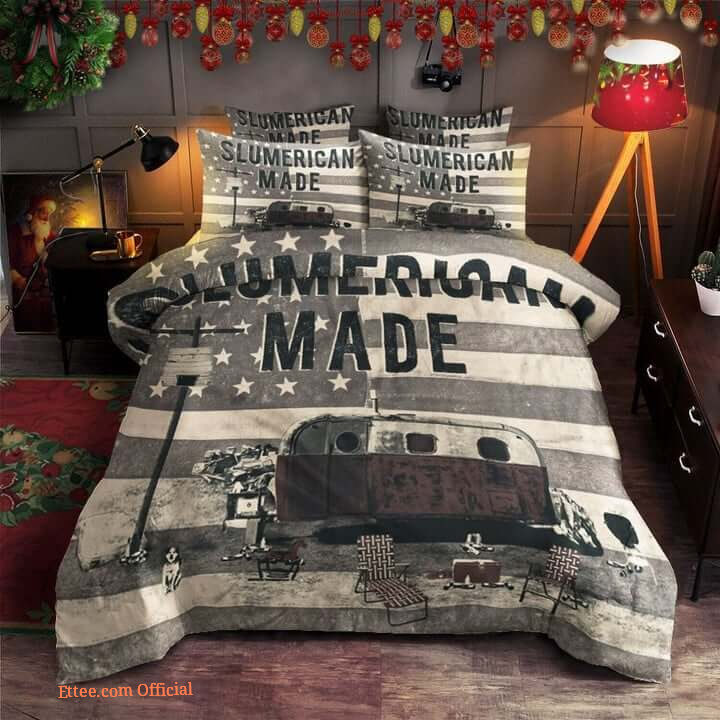 Camper Van Slumerican Made Cotton Bed Sheets Spread Comforter Duvet Cover Bedding Sets Perfect Gifts