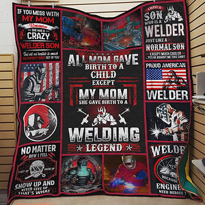All Mom Gave Birth To A Child Except My Mom Quilt Blanket - Ettee - child