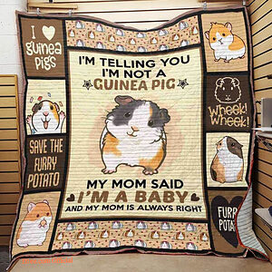 I'm Telling You I'm Not A Guinea Pig My Mom Quilt Blanket - Super King - Ettee