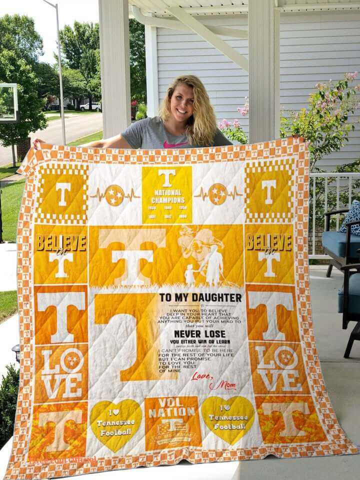 Tennessee Volunteers .To My Daughter.Love Mom Quilt Blanket