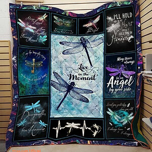 Dragonfly Live In The Moment Great Customized Blanket Gifts For Birthday Christmas Thanksgiving - Super King - Ettee
