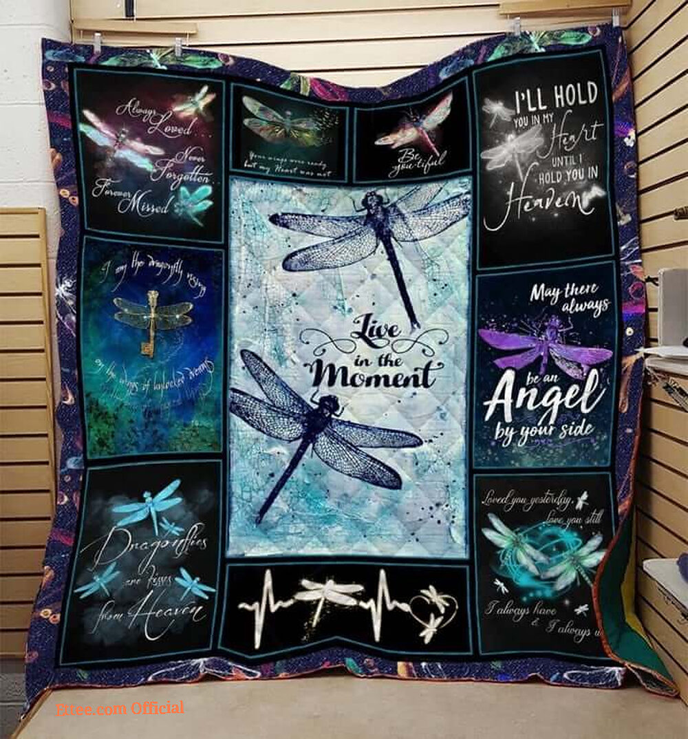 Dragonfly Live In The Moment Great Customized Blanket Gifts For Birthday Christmas Thanksgiving - Super King - Ettee