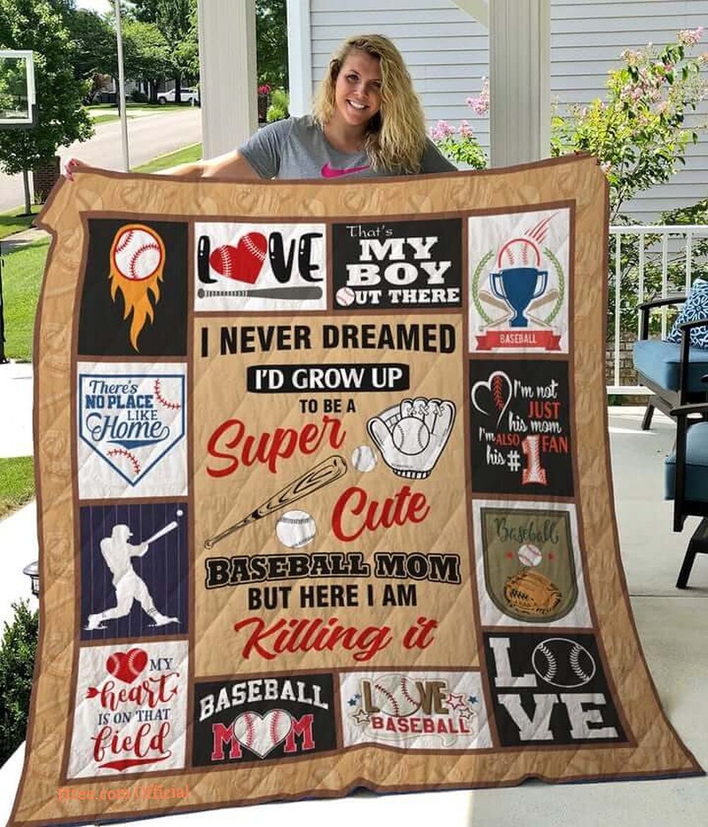 Baseball Mom I Am Killing It Quilt Blanket Great Customized Gifts For Birthday Christmas Thanksgiving Mother's Day Perfect Gifts For Baaseball Lover - Ettee