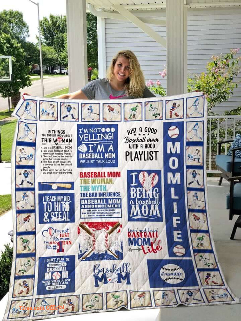 Baseball Mom To My Mom From Son From Daughter Quilt Blanket Great Customized Blanket Gifts For Birthday Christmas Thanksgiving Mother’s Day - Twin - Ettee