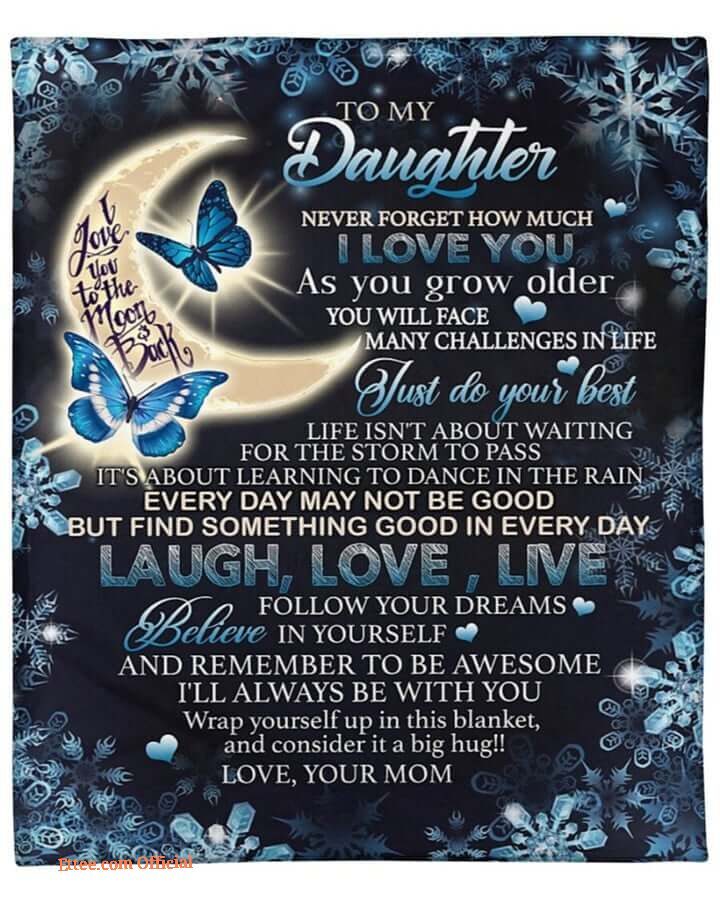 Mother And Daughter Blanket, Blanket For Daughter, Just Do Your Beat, Laugh, Love, Live,Sherpa Fleece Blanket